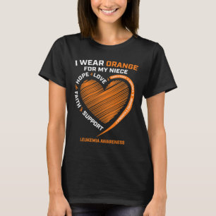 Men I Wear Orange For My Niece Leukaemia Awareness T-Shirt