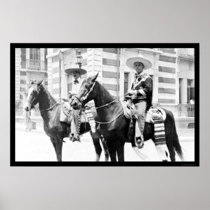 Men in Charro Costumes in Tampico, Mexico 1903 Poster