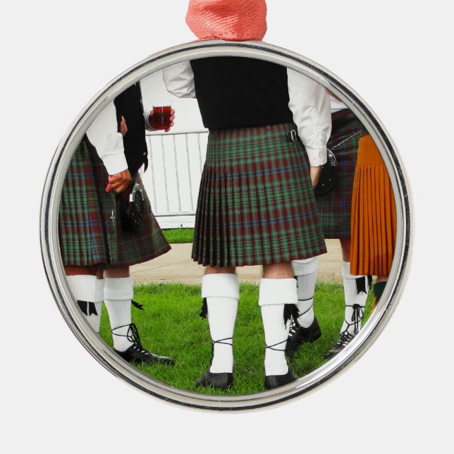 Men In Skirts Metal Tree Decoration (Front)