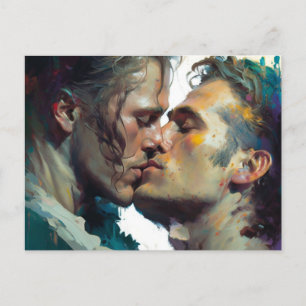 Men Kissing Postcard