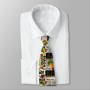 Men Multi Colour Black History Tie