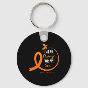 Men Mum Women I Wear Orange For My Son Leukaemia A Key Ring