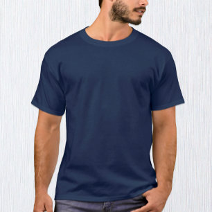 Men Navy Blue T-Shirt / Customize