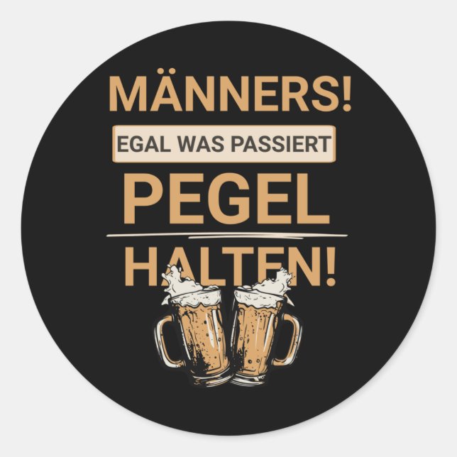 Men No What Happens Keep The Level Malle Sticker  (Front)