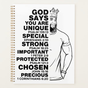 Men of faith positive inspirational motivation planner