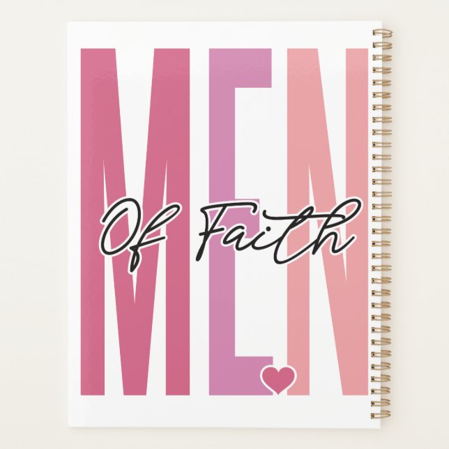Men of faith positive inspirational motivation planner (Back)