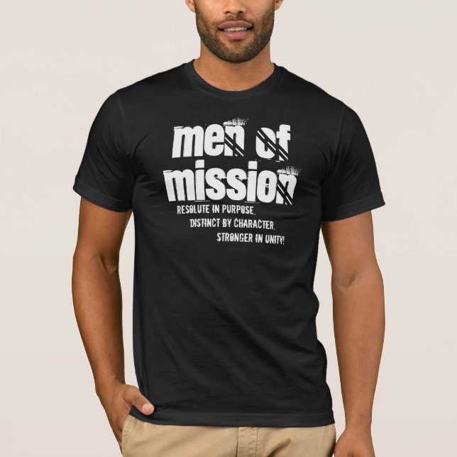 Men Of Mission - Black T T-Shirt (Front)