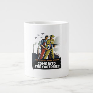 Men of the United States, WW2 poster Large Coffee Mug