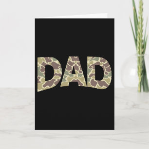 Men Old School Camo Dad Card