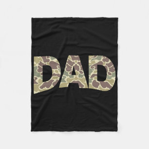 Men Old School Camo Dad Fleece Blanket