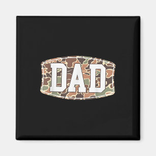 Men Old School Camo Dad, Retro Camouflage Daddy Fa Magnet