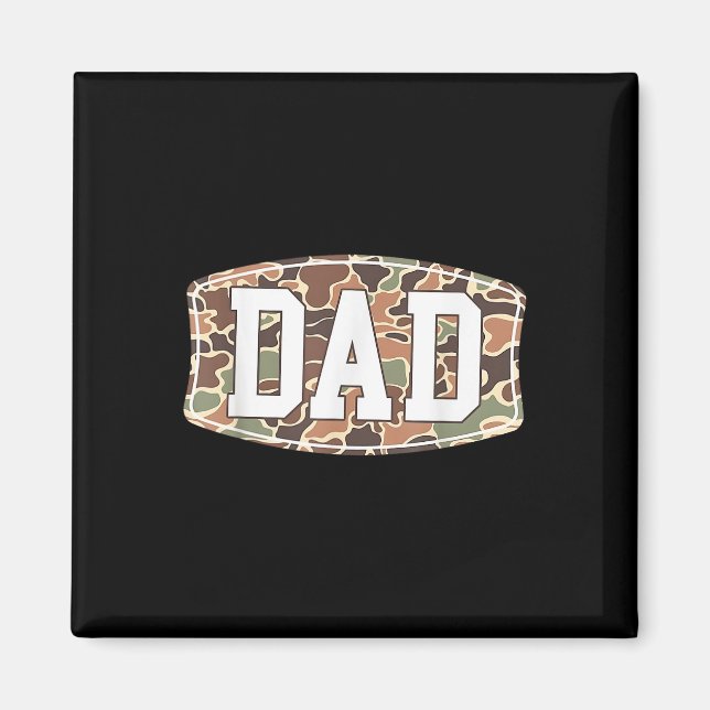 Men Old School Camo Dad, Retro Camouflage Daddy Fa Magnet (Front)