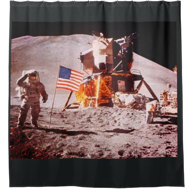 MEN ON THE MOON! SHOWER CURTAIN (Front)