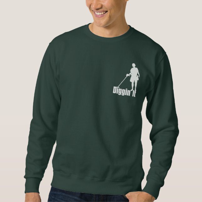 Men or Womens Basic SweatShirt Metal Detecting (Front)