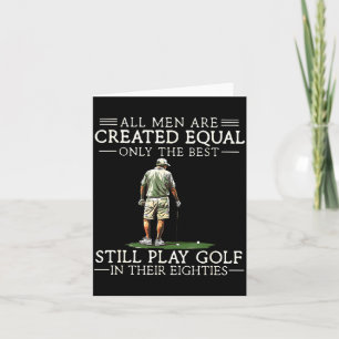 Men Play Golf Eighties 80 Funny Golfer Golfing  Card