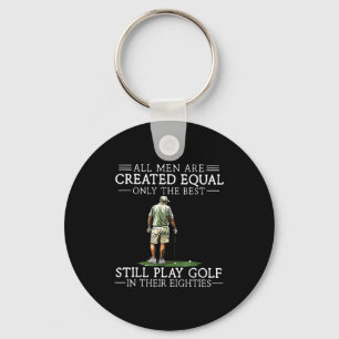 Men Play Golf Eighties Funny Golfer Golfing  Key Ring