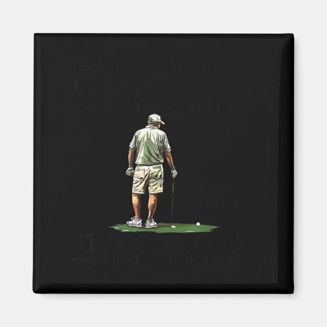 Men Play Golf Eighties Funny Golfer Golfing  Magnet (Front)