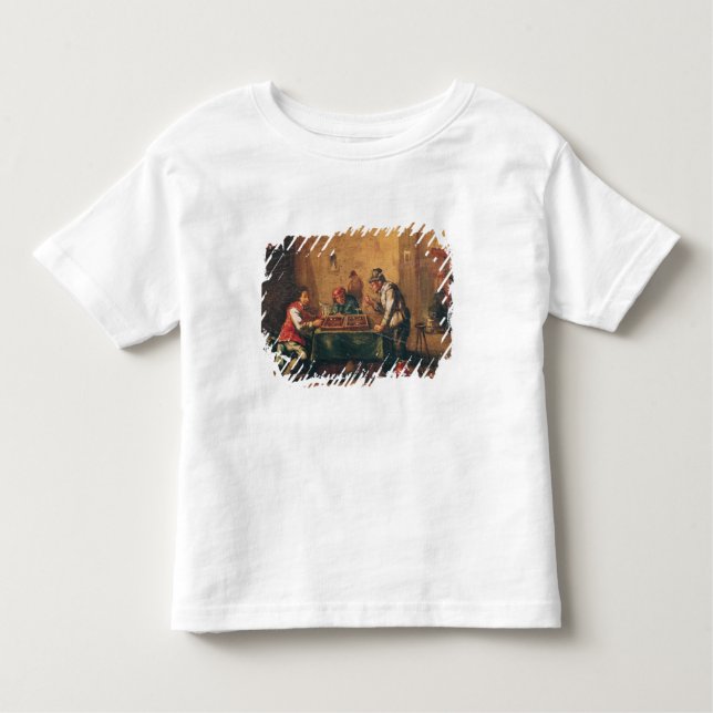 Men Playing Backgammon in a Tavern Toddler T-Shirt (Front)