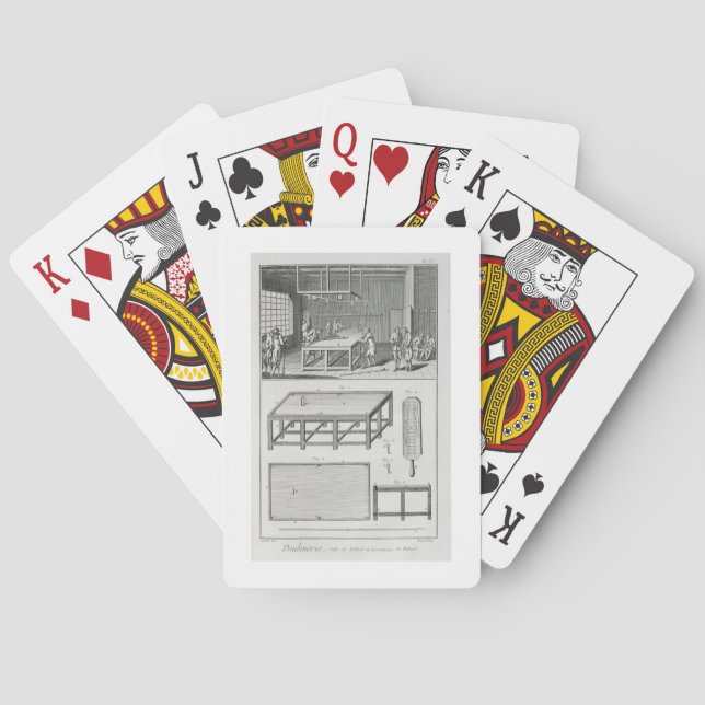 Men playing billiards, from the 'Encyclopedie des Cards (Back)