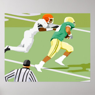 Men playing football 2 poster