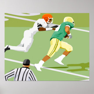 Men playing football 2 poster
