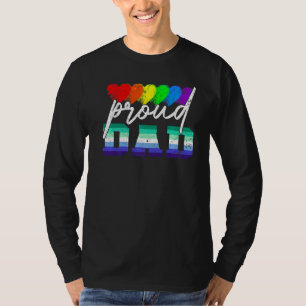 Men Proud Dad Transgender Pride Gay Flag Lgbt Fath T-Shirt