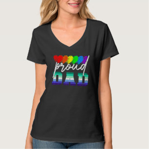 Men Proud Dad Transgender Pride Gay Flag Lgbt Fath T-Shirt