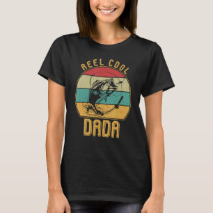 Men Real Cool Dada Fishing Daddy Happy Father's Da T-Shirt
