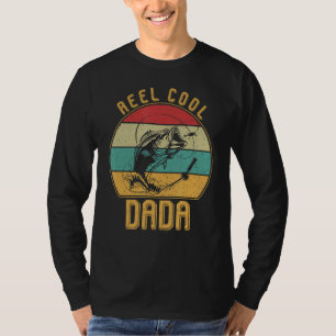 Men Real Cool Dada Fishing Daddy Happy Father's Da T-Shirt