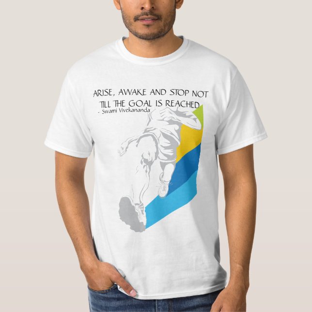 Men Running, inspiring poster T-Shirt (Front)