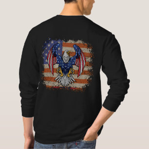 "Men’s American Eagle Flag Long Sleeve Tee" T-Shirt
