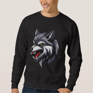 Men’s Angry Wolf Graphic Sweatshirt