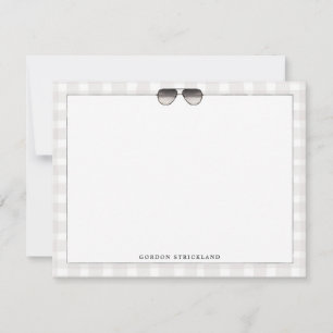 Men’s Aviators Personalised Stationery Card