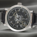 Men’s Black Faux Marble Watch – Leather – Vintage<br><div class="desc">Custom Men’s Black Marble Watch – Vintage Leather Strap – Personalised Gift for Him – Couple’s Matching Watch Set. A Timepiece That Tells More Than Time. Elevate his wristwear with this Custom Men’s Black Marble Vintage Watch, a strikingly elegant and meaningful gift designed for the man who appreciates style, substance,...</div>