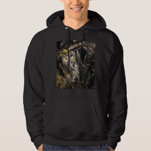 Men’s black hoodie sweatshirt abstract art design