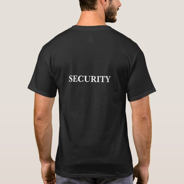 Men’s Black ‘Security’ Tee with Name Option (Back)