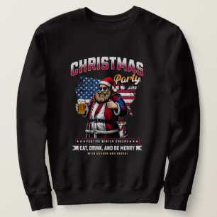 Men’s Christmas Santa Sweatshirt Holiday Fun