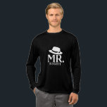 Men’s “Mr. Right” Shirt – Perfect Couple Outfit<br><div class="desc">Declare your title with confidence in this bold and humourous “Mr. Right” T-shirt, featuring a classy hat graphic. Whether you're rocking it solo or matching with your "Mrs. Always Right, " this shirt is perfect for weddings, anniversaries, date nights, or fun everyday wear. Makes a clever and thoughtful gift for...</div>