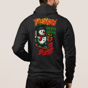 Men’s Premium Christmas Snowman Cozy Holiday Hoodie