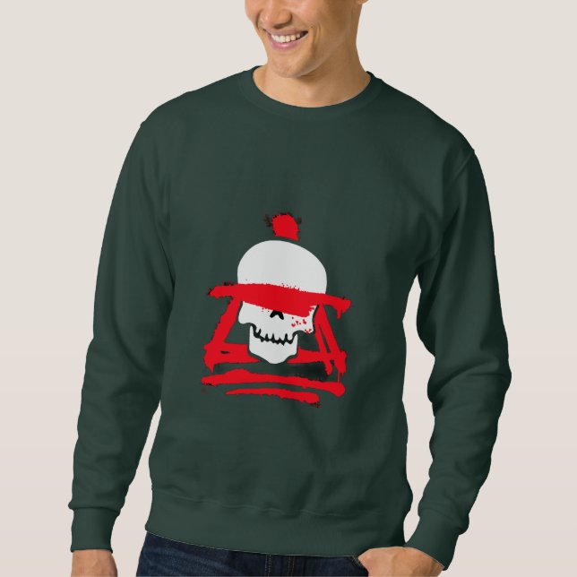 Men’s Skull Warrior Graphic Sweatshirt (Front)