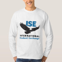 Men’s White Long Sleeve T-shirt ISE Square Logo