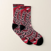 Men’s & Women’s Socks (Wind Spirit Red)