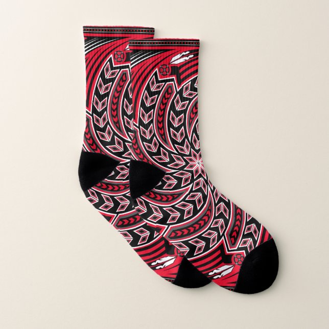 Men’s & Women’s Socks (Wind Spirit Red) (Pair)
