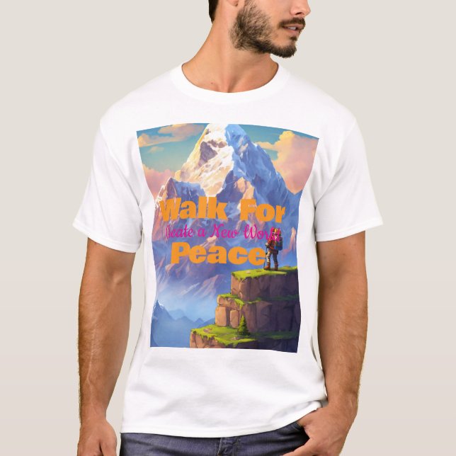 Men’s XL “Walk For Peace” T-Shirt Casual Wear (Front)