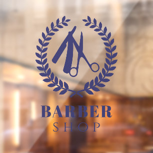 Men salon simple logo custom name modern navy