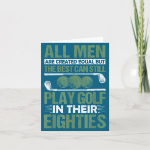 Men Shirt Mens Birthday Golfing All Equal Card