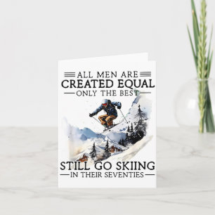 Men Still Go Skiing 70 Winter Srts Lover Skier  Card