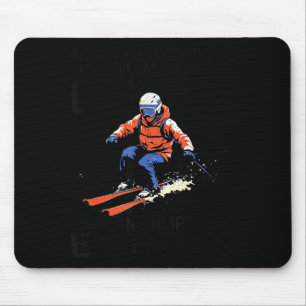 Men Still Go Skiing In Their Eighties Funny Snow S Mouse Pad