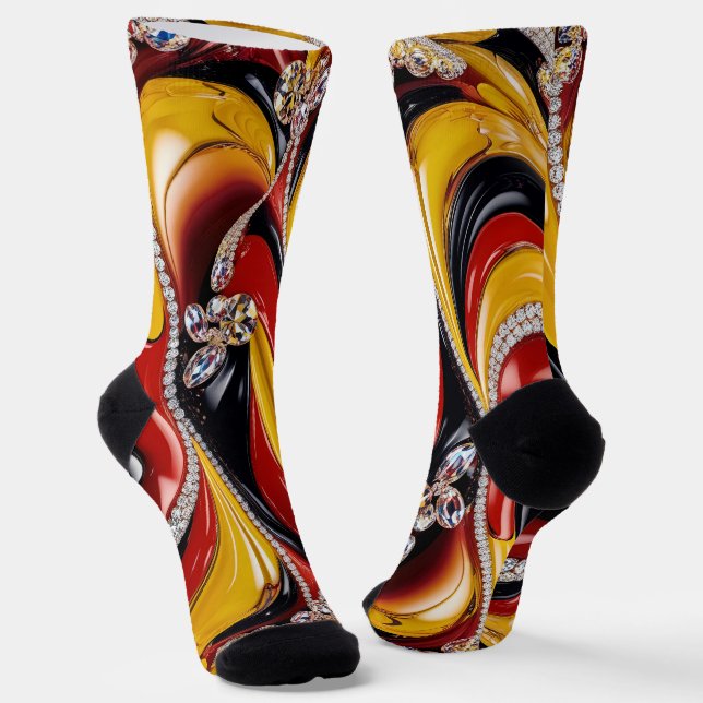 Men sustainable socks with Belgian Colours (Angled)