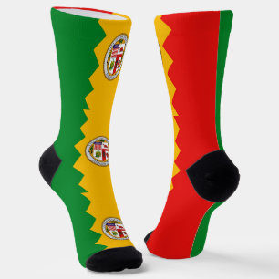 Men sustainable socks with flag of Los Angeles
